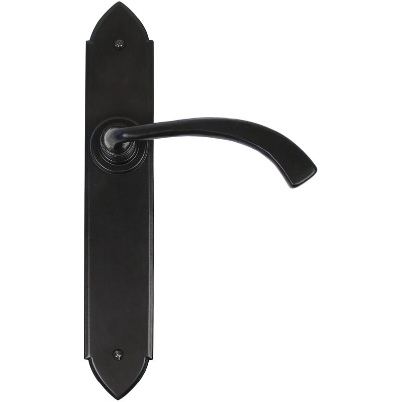 From The Anvil - Black Gothic Curved Sprung Lever Latch Set