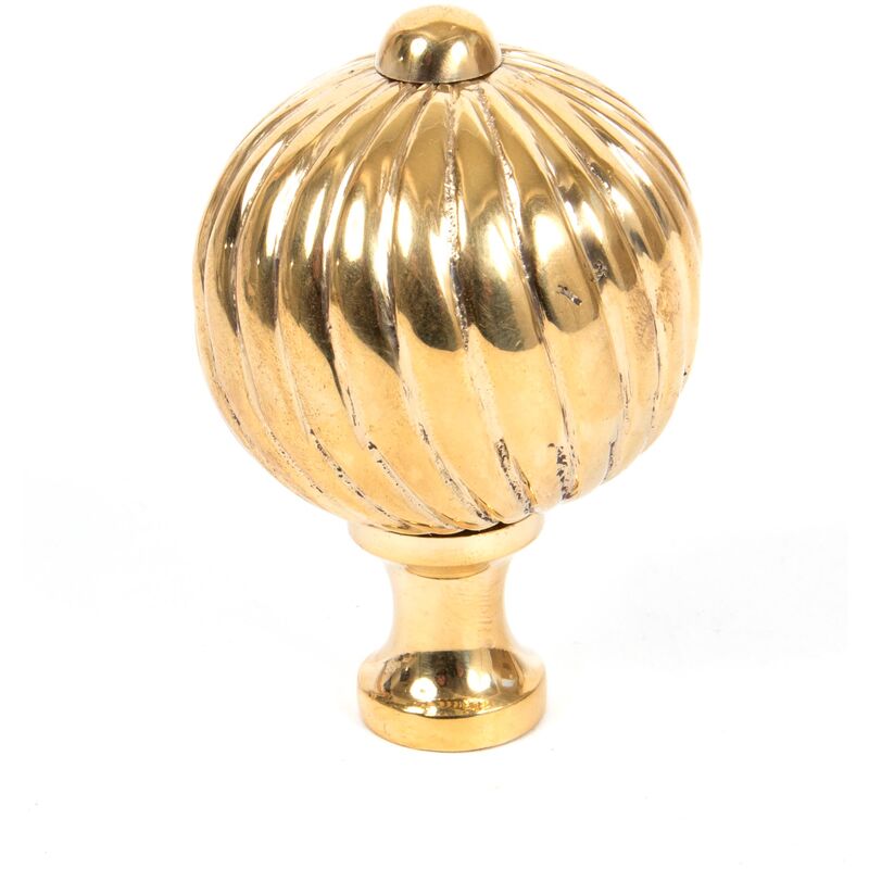 From The Anvil - Polished Brass Spiral Cabinet Knob - Large