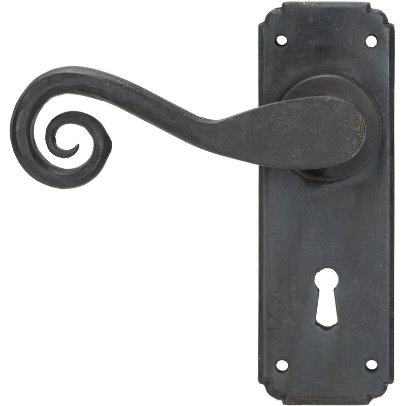 From The Anvil - Beeswax Sprung Monkeytail Lever Lock Handle Set -