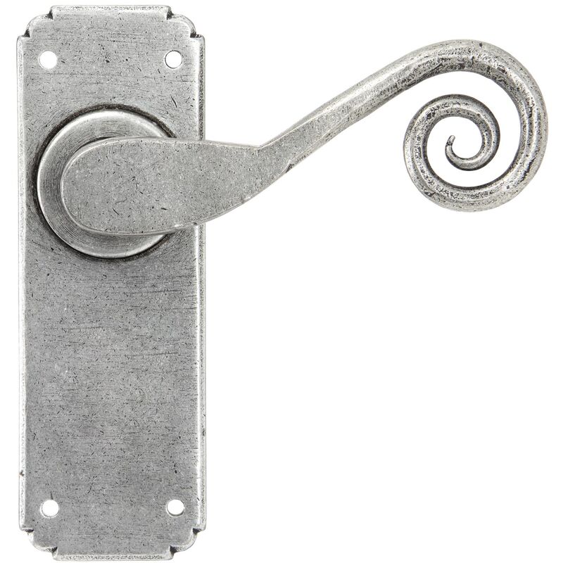 From The Anvil - Pewter Monkeytail Sprung Lever Latch Set