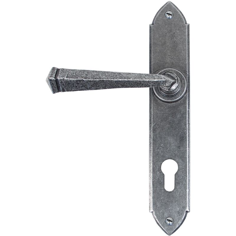 From The Anvil - Pewter Gothic Lever Espag. Lock Set