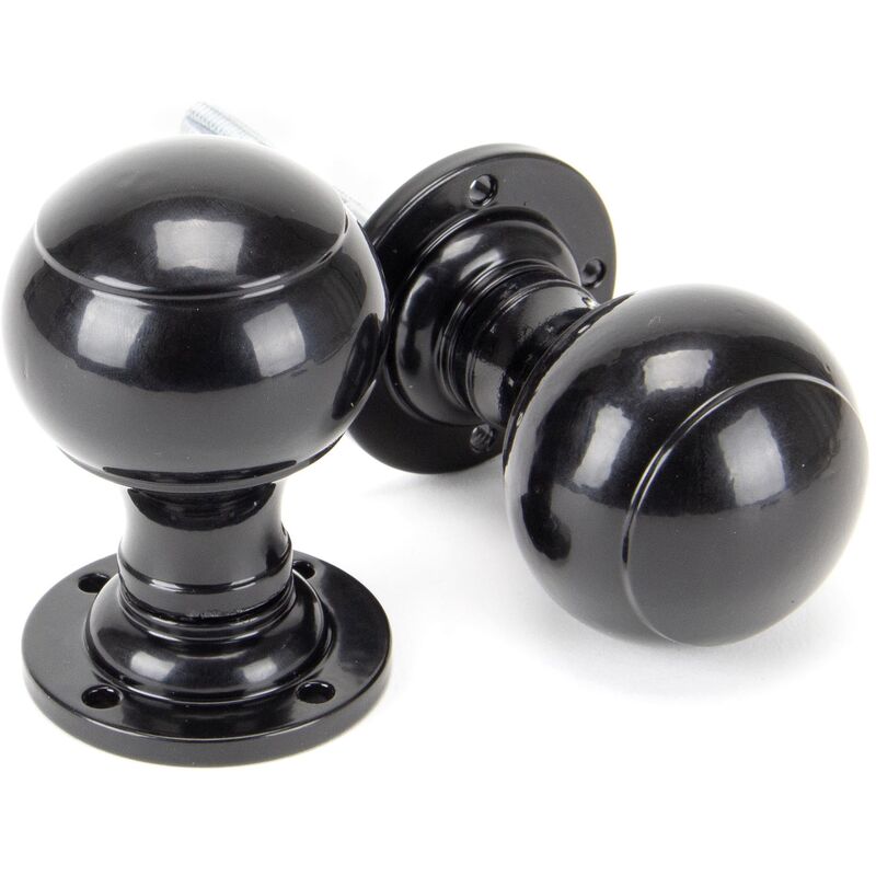 From The Anvil - Black Regency Mortice/Rim Knob Set