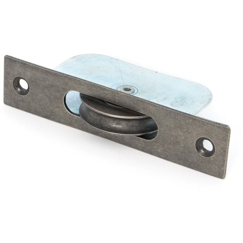From The Anvil - Antique Pewter Square Ended Sash Pulley 75kg