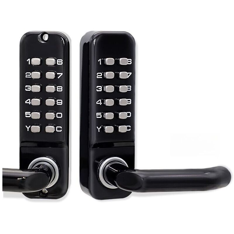 Front and rear combination lock, weatherproof mechanical code lock, 1 to 11 digit code combination, black password
