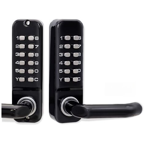 Front and rear combination lock, weatherproof mechanical code lock, 1 to 11 digit code combination, black password