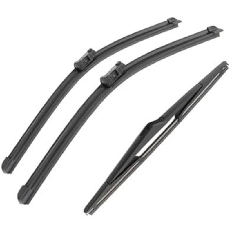 Front and rear wiper blades for Ford Fiesta MK6 (2008, 2009, 2010, 2011, 2012, 2013, 2014, 2015, 2016) 26" + 15" + 12"