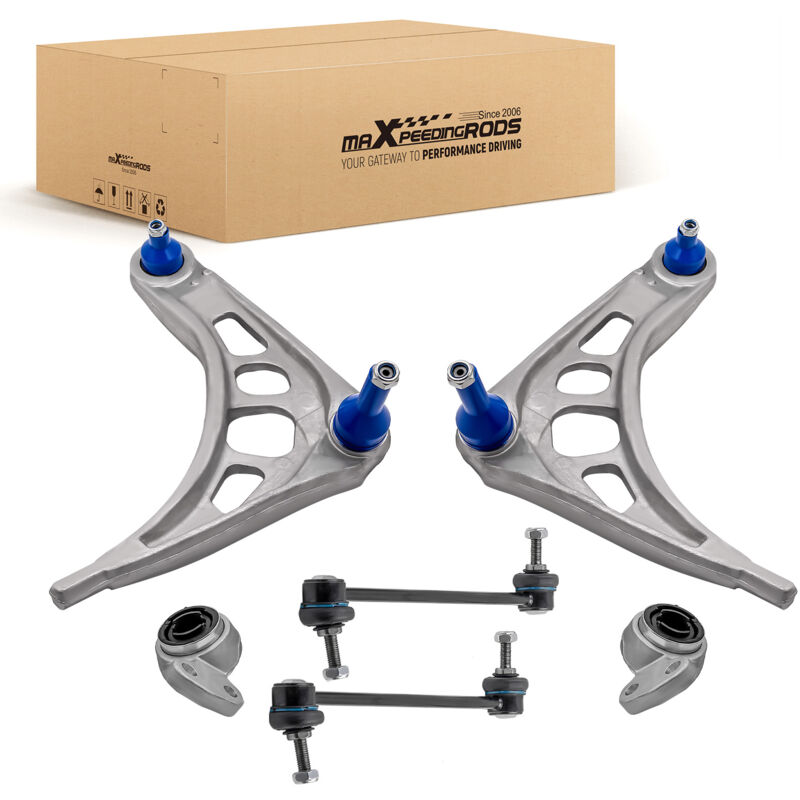 Image of Maxpeedingrods - Front Lower Suspension Wishbone Arms Bushes & Links Kit For bmw 3 Series E46 Z4