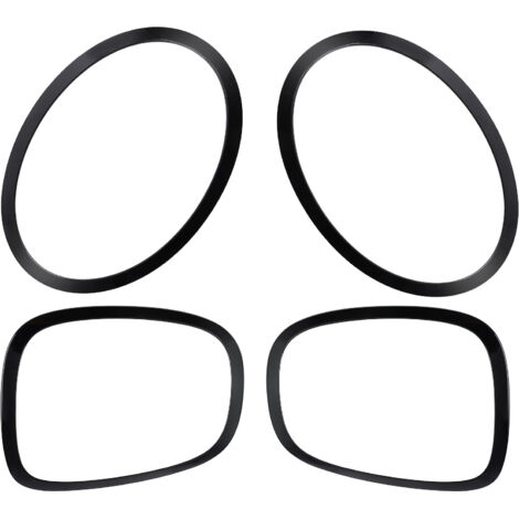 Front Rear Light Covers for Mini Cooper F55/F56/F57 2014-2019 Black 4PCS Set