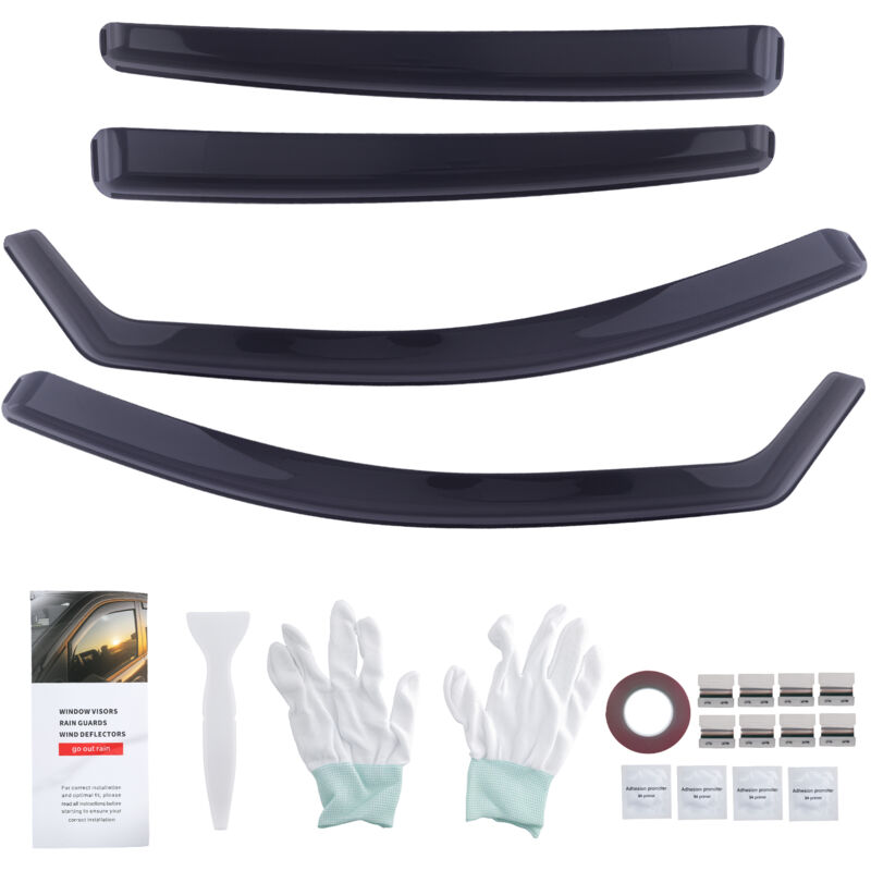 Front Rear Wind Deflectors for Hyundai IONIQ 2017-2021 Rain Guards Visor 4pcs