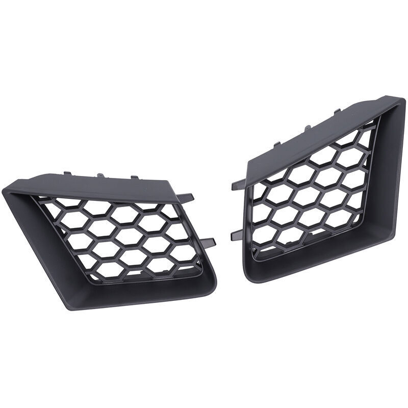 Front Upper Bumper Grille, 2 Pieces, Left and Right, Gloss Black, Replacement for Seat Ibiza Cordoba 6L 2002-2009