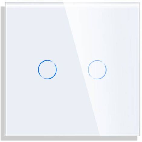 Frontal cristal blanco KOOB 2 botones, 1 Módulo