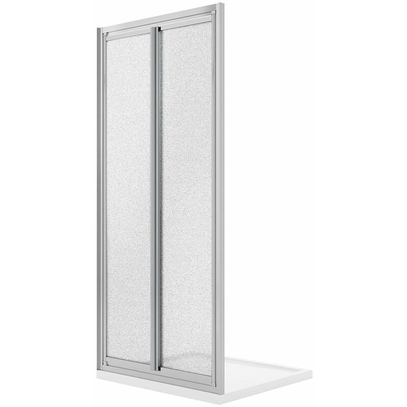 

Puerta ducha con doble hoja abatible vidrio impreso h 198 mod. West 80 cm