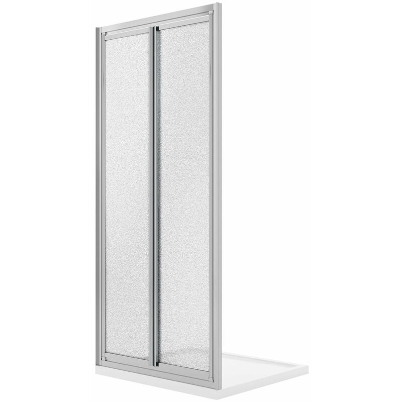 

Puerta ducha con doble hoja abatible vidrio impreso h 198 mod. West 90 cm