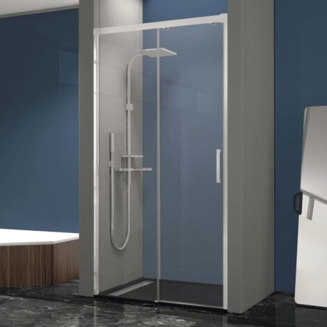 Frontal de ducha + Puerta Corredera 100  cm SLIDER Cromado