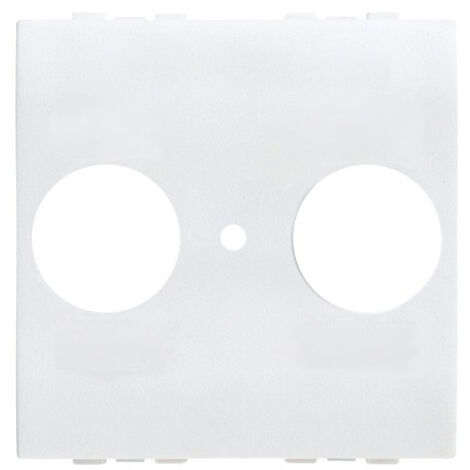 Frontal TV/R-SAT universal Livinglight Blanco 2 módulos N4212