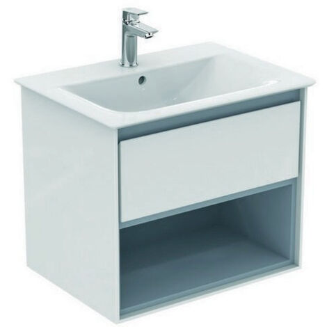 Frontale cassetto CONNECT AIR 600 mm grigio chiaro lucido e opaco per mobile lavabo IDEAL STANDARD