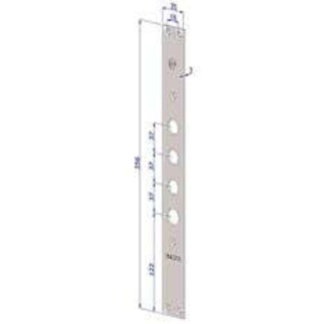 Frontale p/serrature porte blindate in acciaio inox int.37 fr2500 - (fr2500xai37)