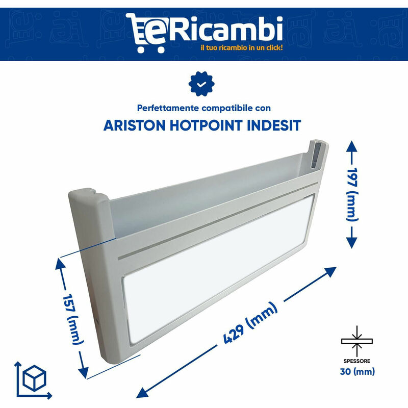 Frontale Sportello Cassetto Congelatore Superiore Frigorifero Ariston C00272619