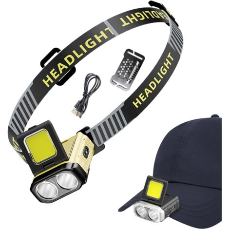 Frontales LED Rechargeables USB Lampe Frontale de Camping