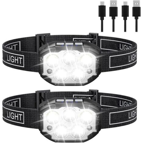 Frontales Pour Adultes Rechargeables 2 Pièces Lampe Torche à