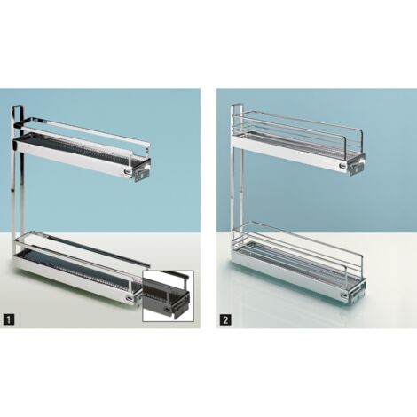 Frontauszug Style verchromt für Actro 150 mm Schrankbreite