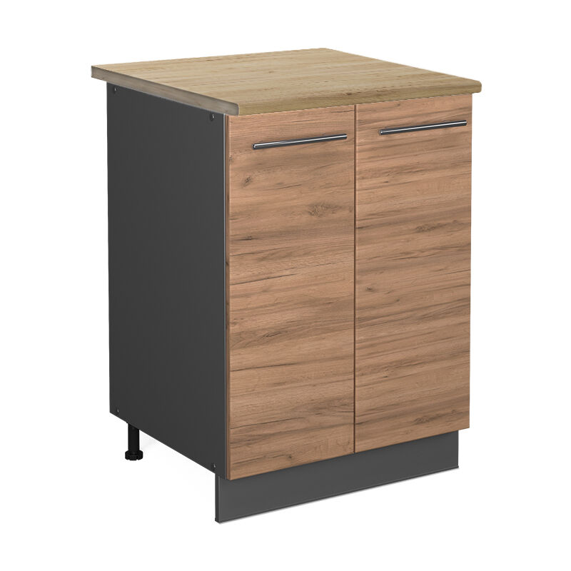 Vicco - Küchenunterschrank Fame-line, Goldkraft Eiche, 60 Cm , Ap Eiche