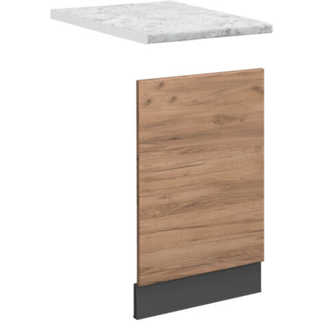 Frontblende Fame-Line, Goldkraft Eiche, 45 cm , AP Marmor, Vicco
