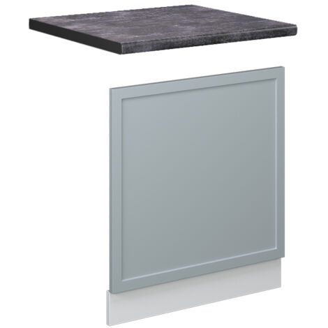 Frontblende Fame-Line, Hellblau-grau, 60 cm , AP Anthrazit, Vicco