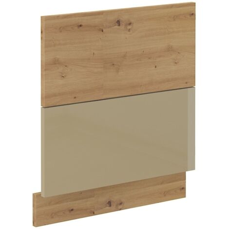 Frontblende für integrierten Geschirrspüler 60 cm Eiche Artisan Cappuccino Glanz