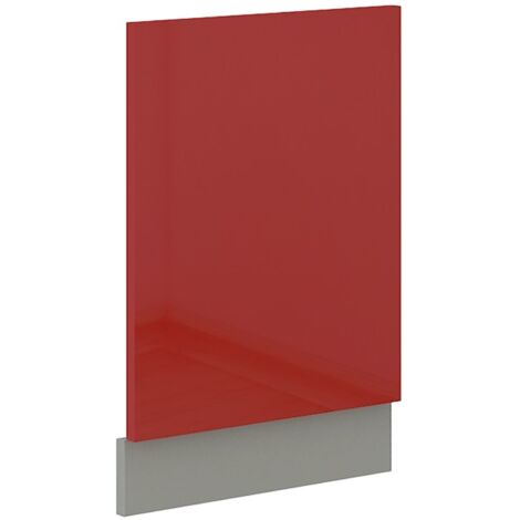 Frontblende Geschirrspüler integriert 45 cm Rot Hochglanz Küche Rose Bianca