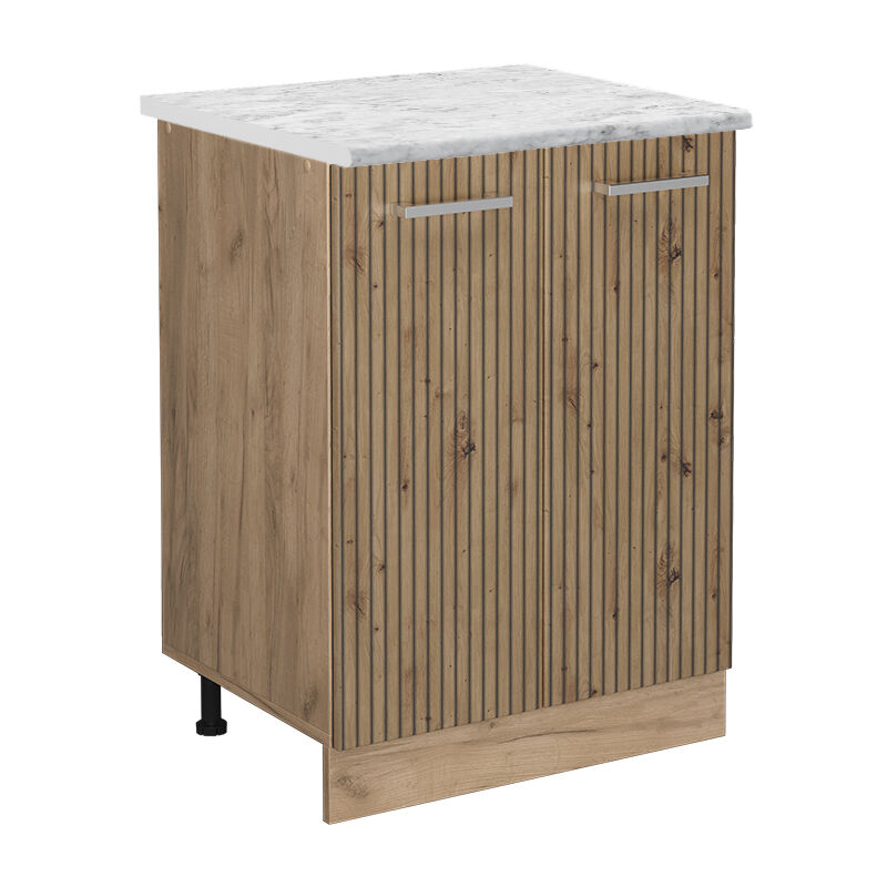 Vicco - Küchenunterschrank R-line, Artisan-eiche, 60 Cm Ap Marmor