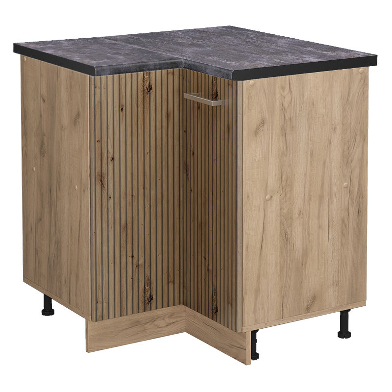 Vicco - Eckunterschrank R-line, Artisan-eiche, 75.6 Cm, Ap Anthrazit