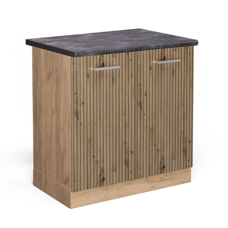 Vicco - Spülenunterschrank R-line, Artisan-eiche, 80 Cm , Ap Anthrazit