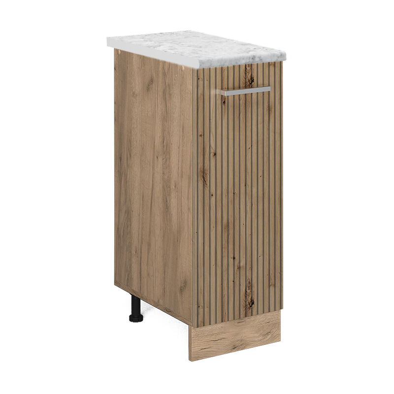 Vicco - Apothekerschrank R-line, Artisan-eiche, 30 Cm Ap Marmor