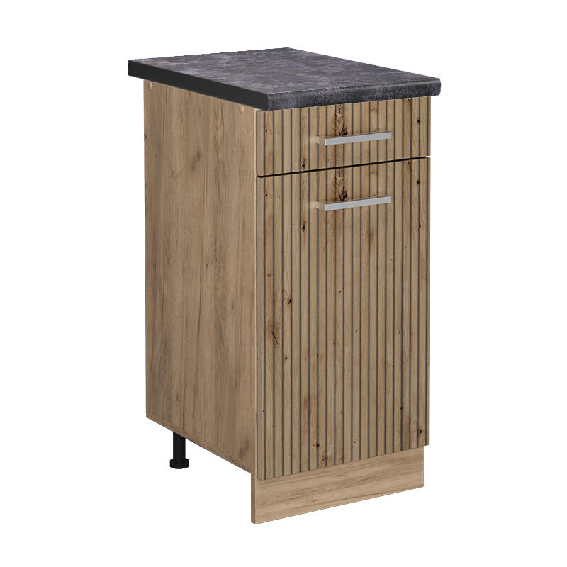 Vicco - Küchenunterschrank R-line, Artisan-eiche, 40 Cm , Ap Anthrazit