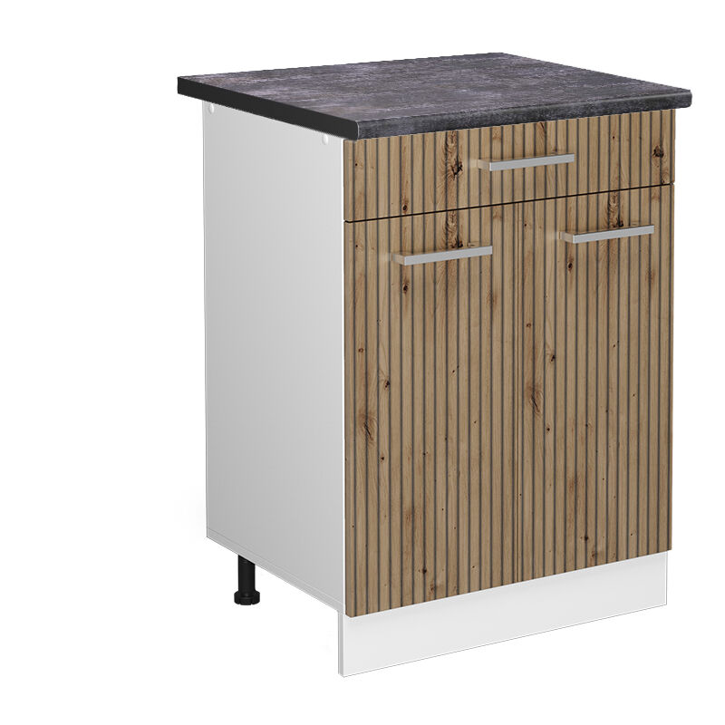 Vicco - Küchenunterschrank R-line, Artisan-eiche, 60 Cm Mit Schublade, Ap Anthrazit