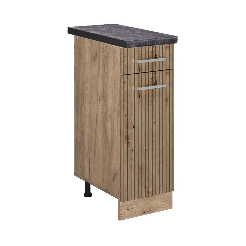 Küchenunterschrank R-line, Artisan-eiche, 30 Cm , Ap Anthrazit Vicco