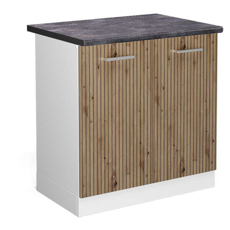 Vicco - Spülenunterschrank R-line, Artisan-eiche, 80 Cm , Ap Anthrazit
