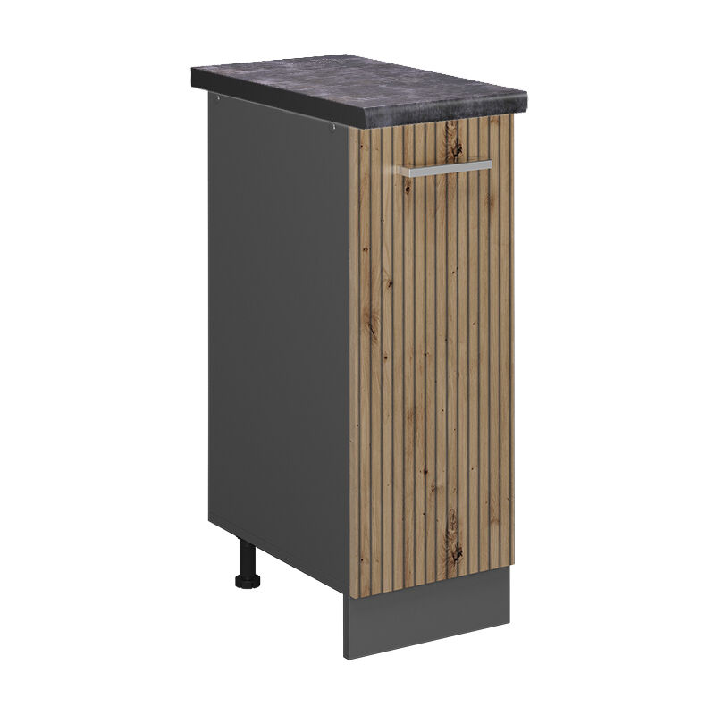 Vicco - Apothekerschrank R-line, Artisan-eiche, 30 Cm , Ap Anthrazit