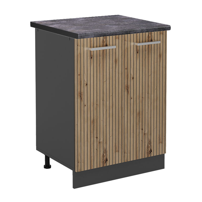 Vicco - Küchenunterschrank R-line, Artisan-eiche, 60 Cm , Ap Anthrazit