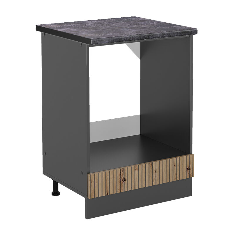 Vicco - Herdumbauschrank R-line, Artisan-eiche, 60 Cm , Ap Anthrazit