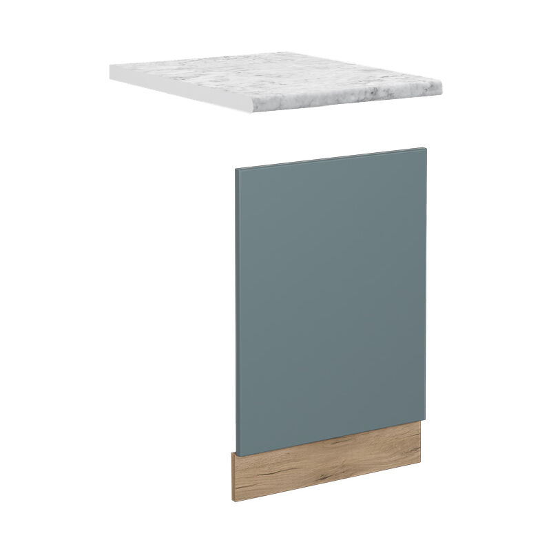 Vicco - Frontblende R-line, Blau-grau, 45 Cm , Ap Marmor