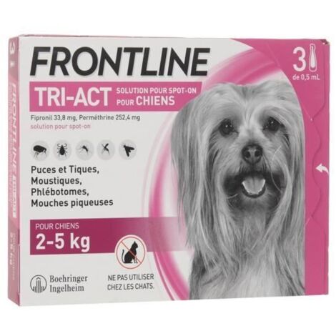 FRONTLINE 3 PIPETTE TRI-ACT - PER CANI DA 2 A 5 KG