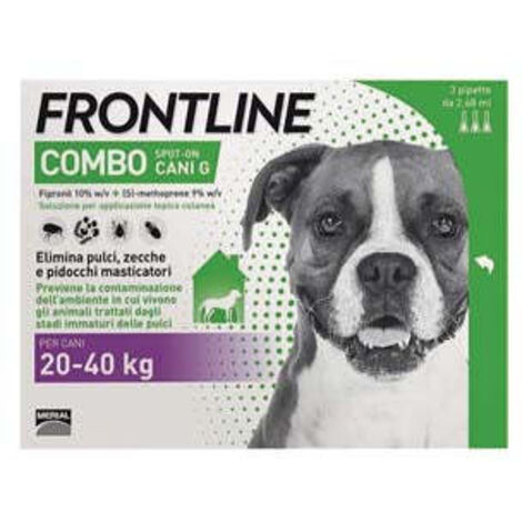 Frontline Combo Per Cani Grandi - in confezione da 3 pipette