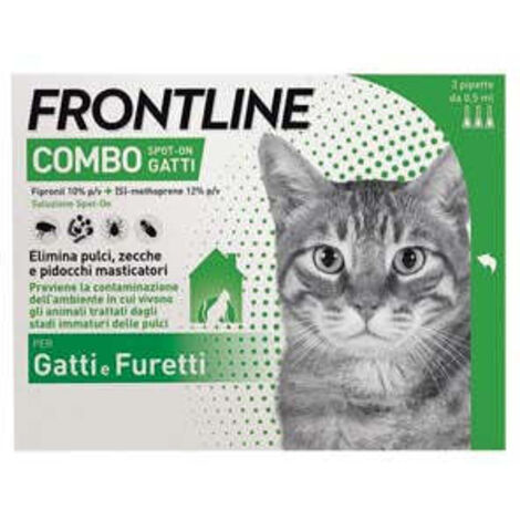 Frontline Combo Per Gatti E Furetti - in confezione da 3 pipette