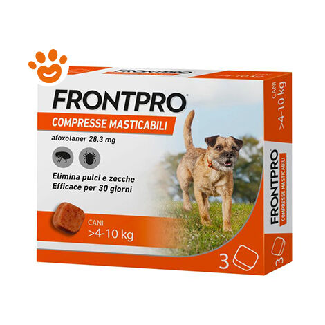 Frontline Dog FrontPro Compresse Masticabili per Cani (4-10kg)  - Frontline Dog FrontPro Compresse Masticabili per Cani (4-10kg) - Confezione Da 3 Compresse
