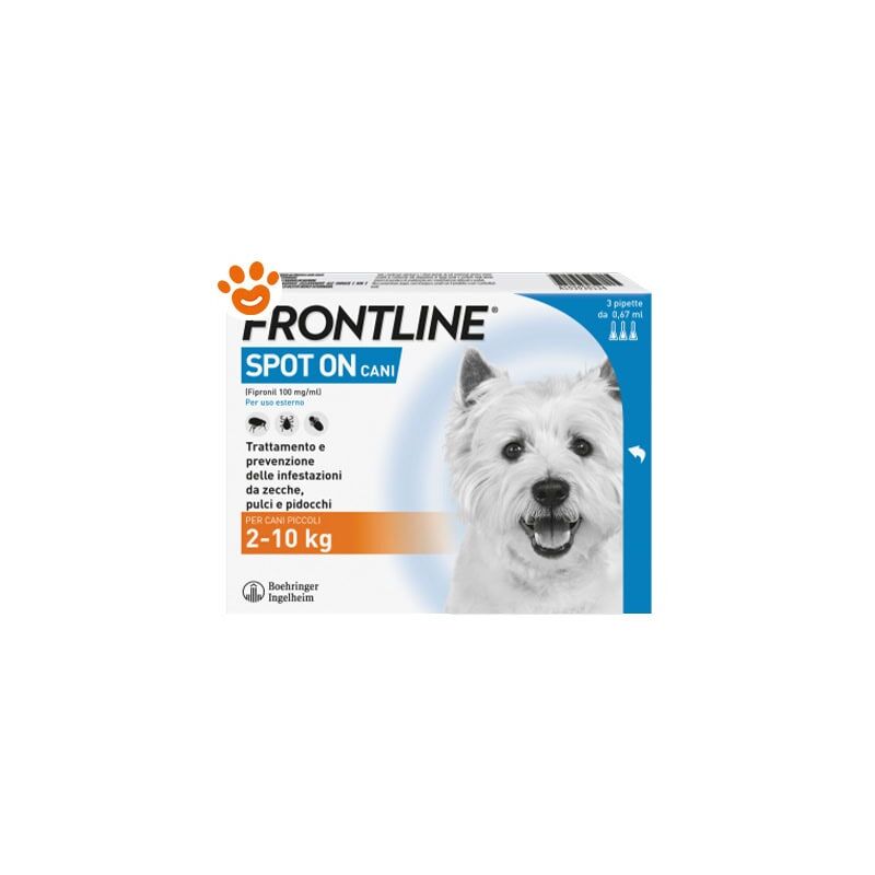 Frontline Spot On 2 10 Kg Antiparassitario Per Cani Piccoli Spot On...