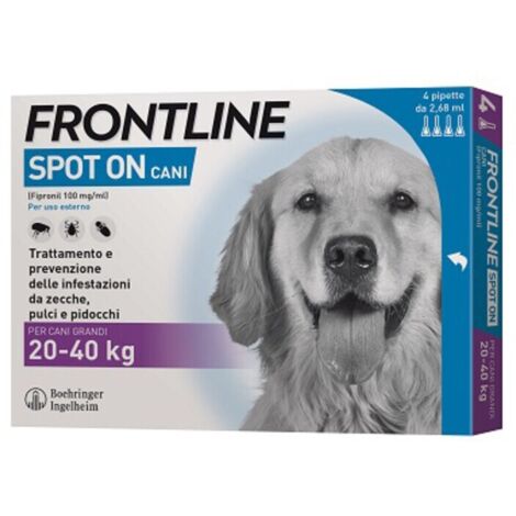 FRONTLINE SPOT-ON 20-40 KG CANI GRANDI 3+1 PIPETTE