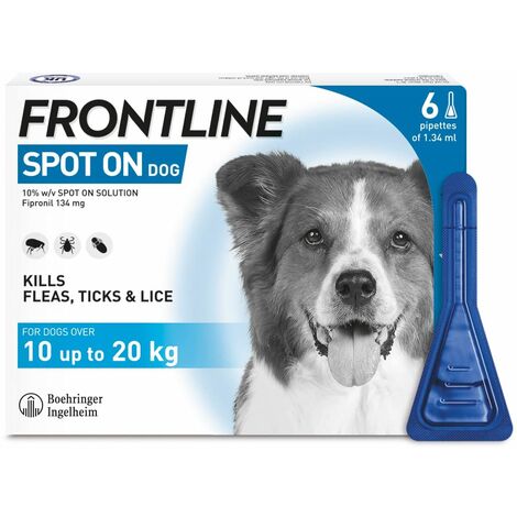 Frontline Spot On Medium Dog 10-20kg (6Pipettes) - 20050