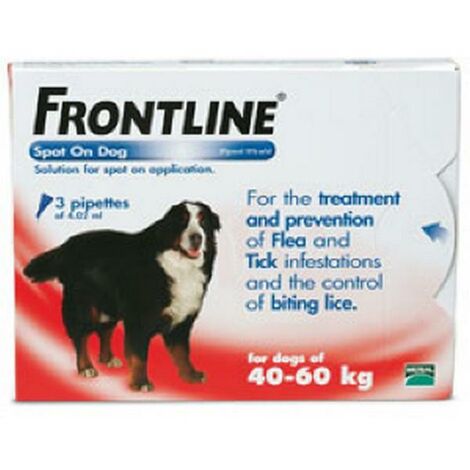 Frontline Spot On XLarge Dog 40-60kg (3Pipettes) x 1 (20048)
